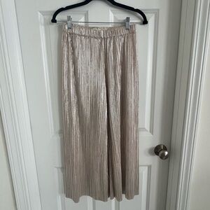 Alice + Olivia Shiny Silver/Gold Metallic Pants